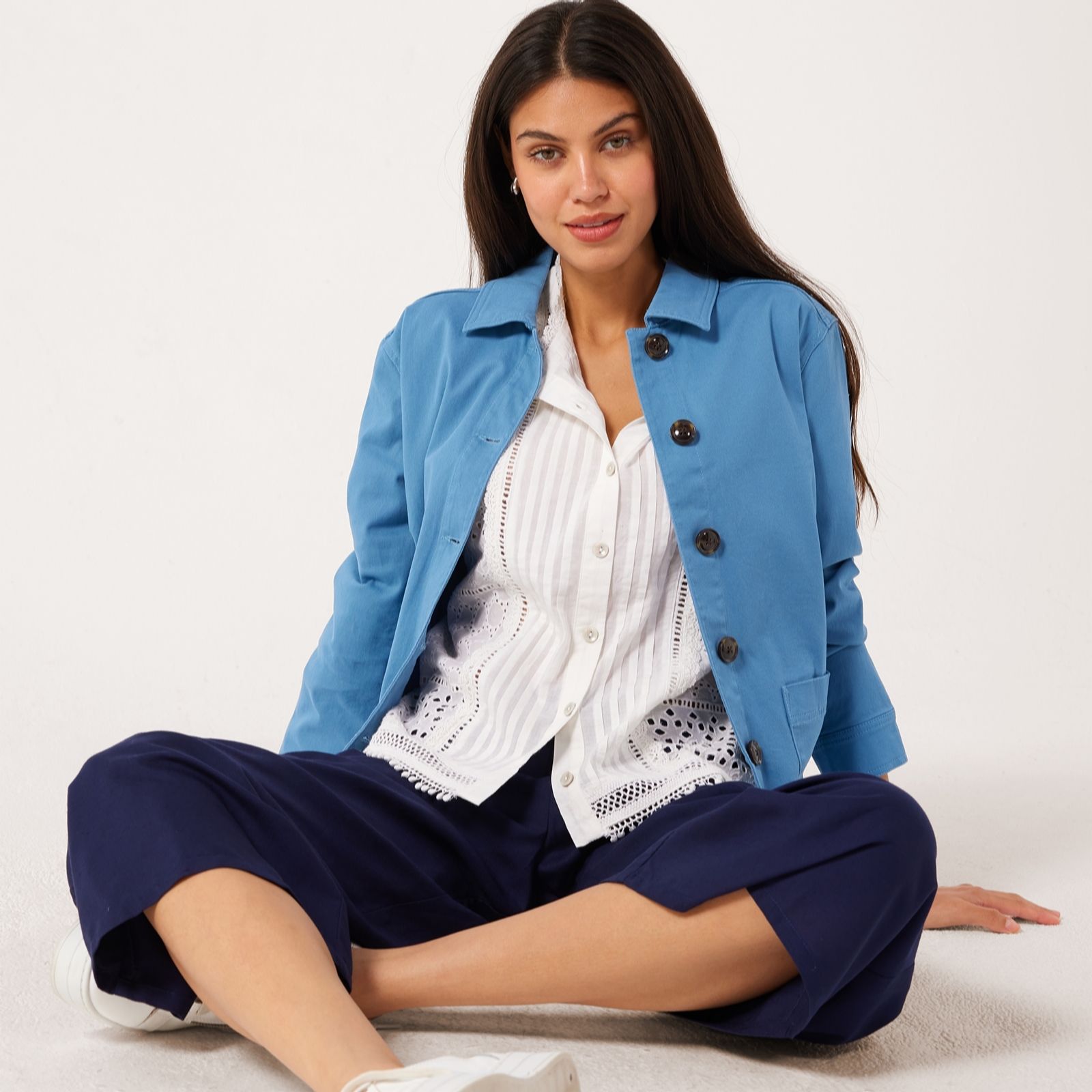 Denim & Co Patch Pocket Denim Jacket