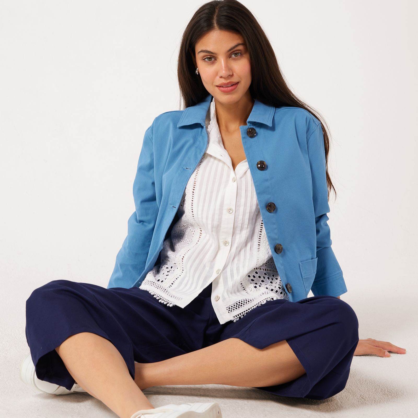 Denim & Co Patch Pocket Denim Jacket