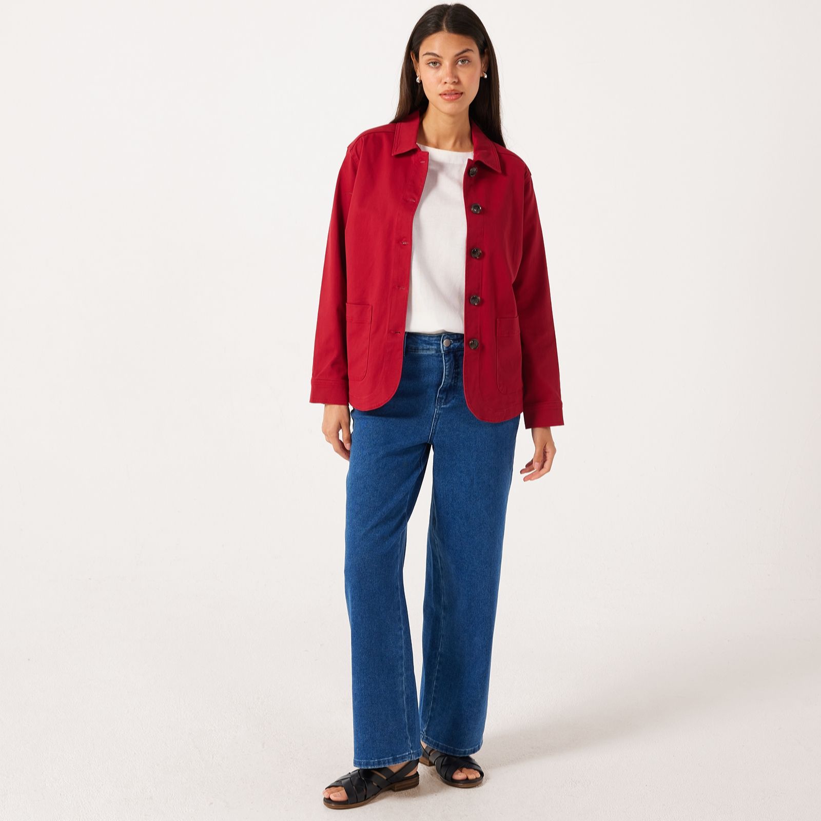 Denim & Co Patch Pocket Denim Jacket
