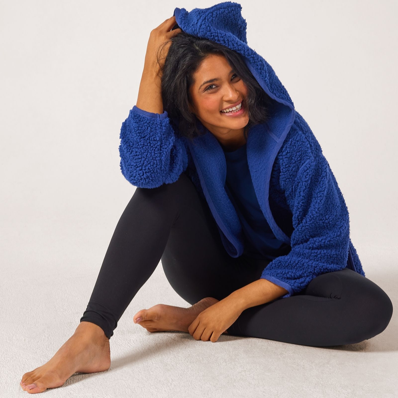 Cozee Home Borg Edge-to-Edge Cardigan