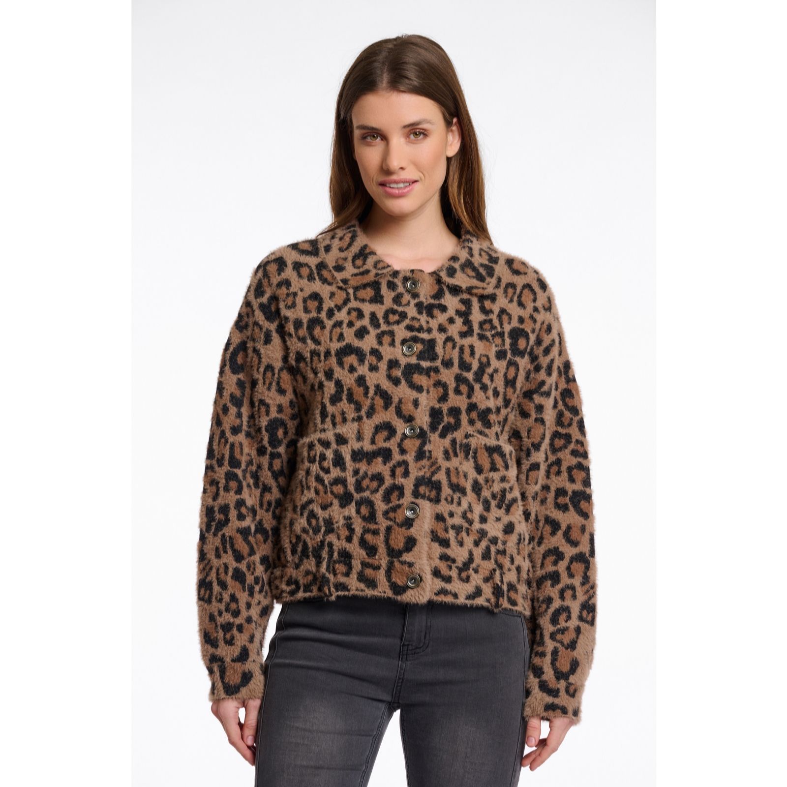 Rino & Pelle Bubbly Animal Print Boxy Jacket