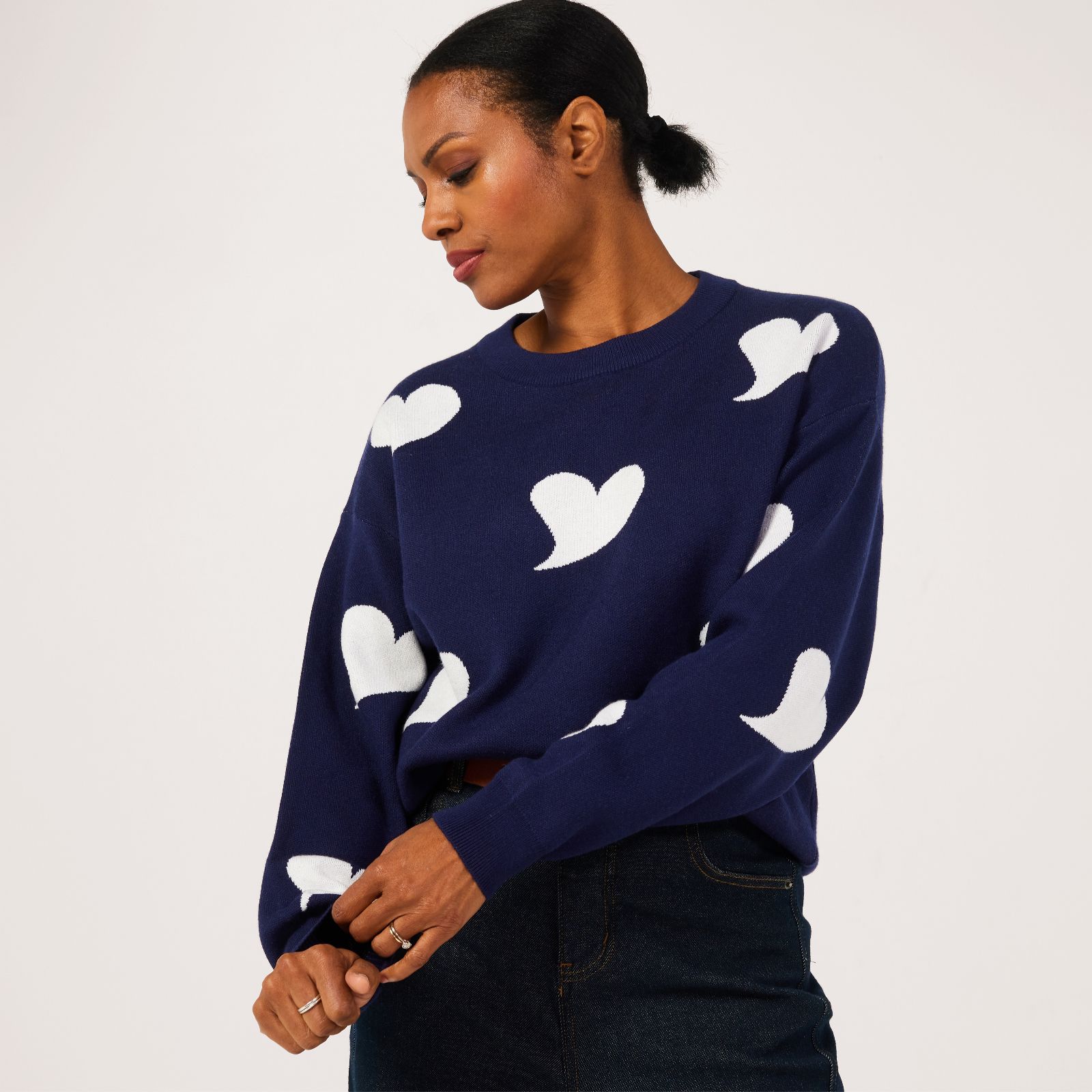 Malissa J Knit Heart Design Jumper