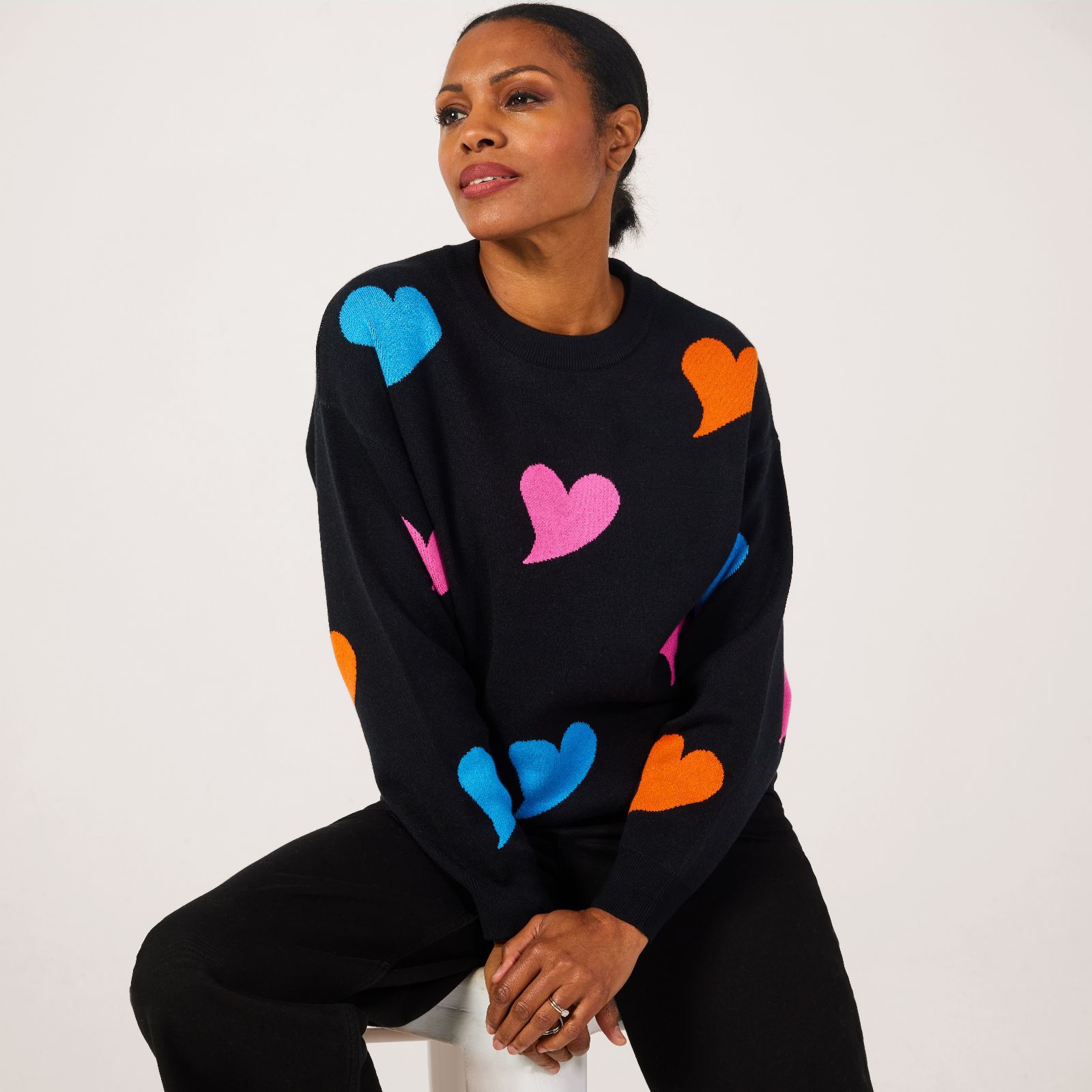 Malissa J Knit Heart Design Jumper