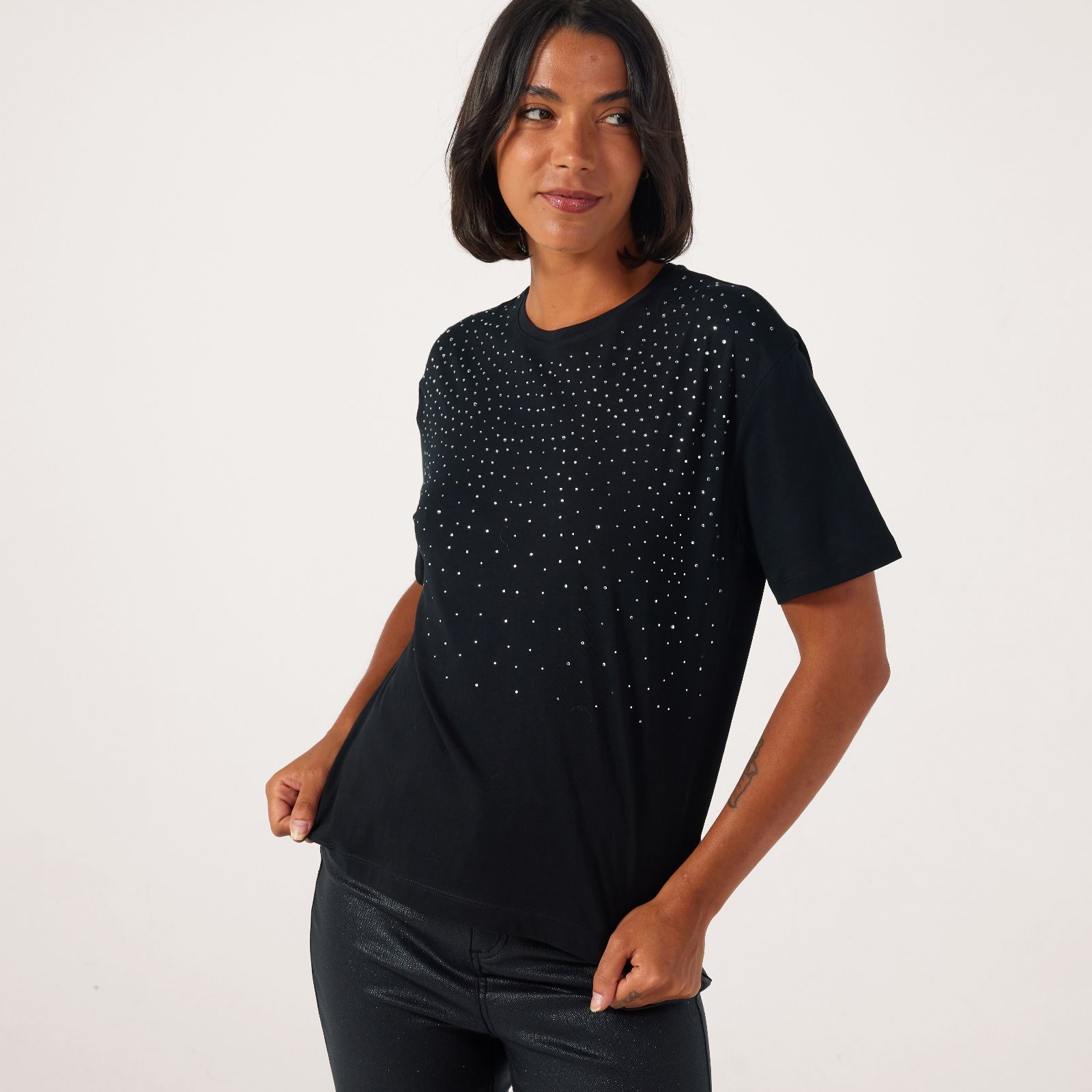 JDY Smilla Scattered Sequin T-Shirt