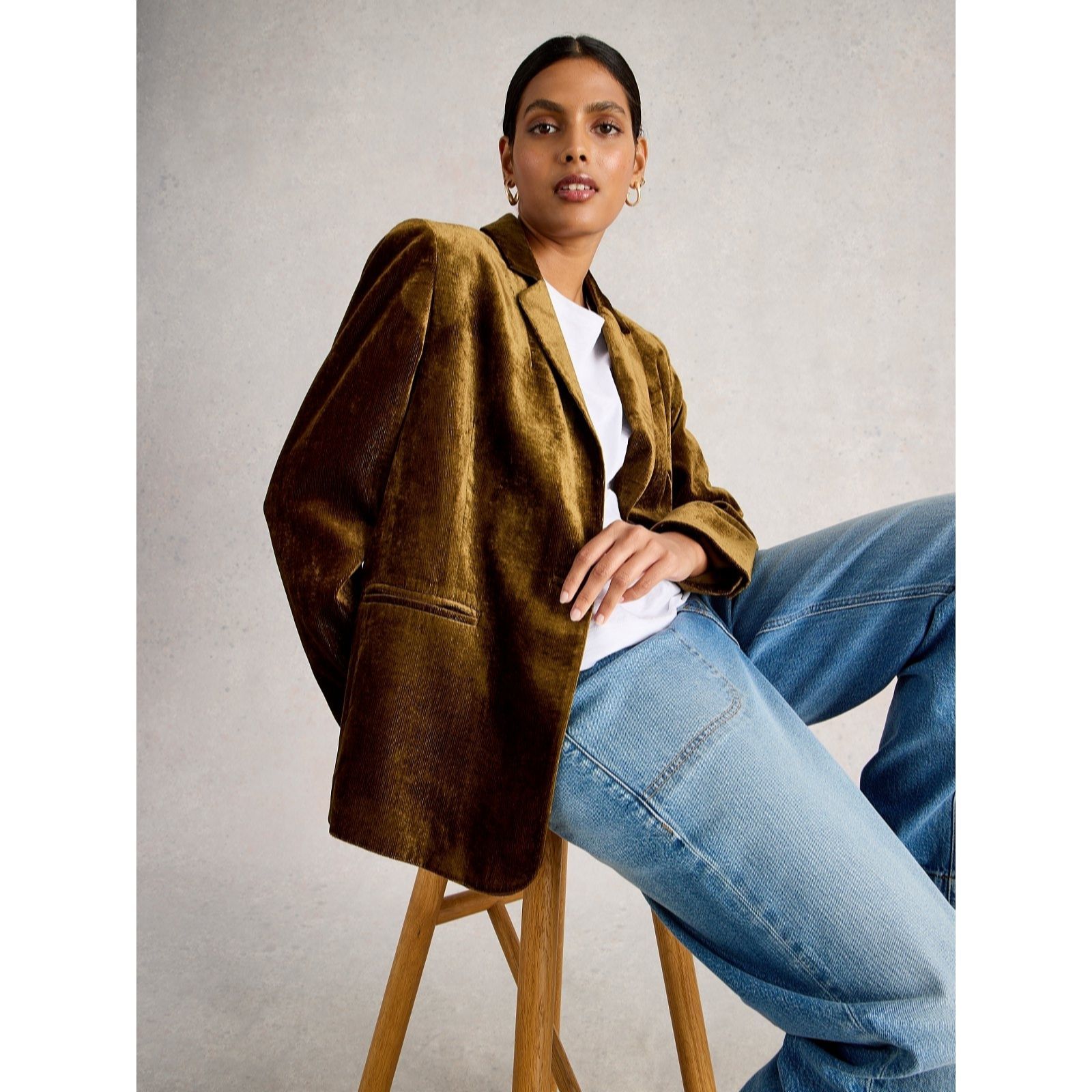 White Stuff Evelyn Velvet Blazer