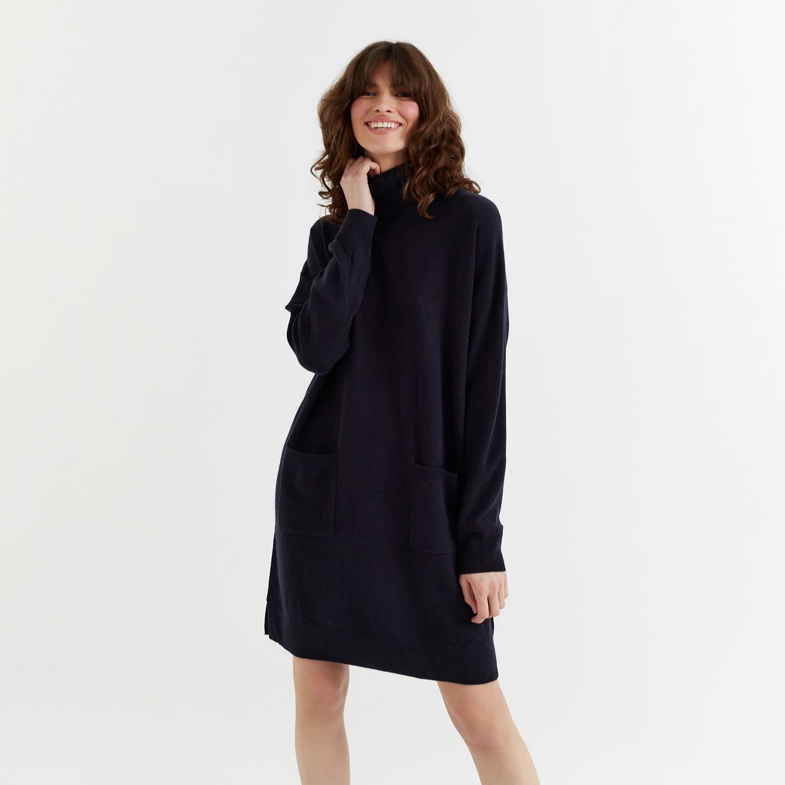 Chinti & Parker Wool Cashmere Blend Dress with Pockets