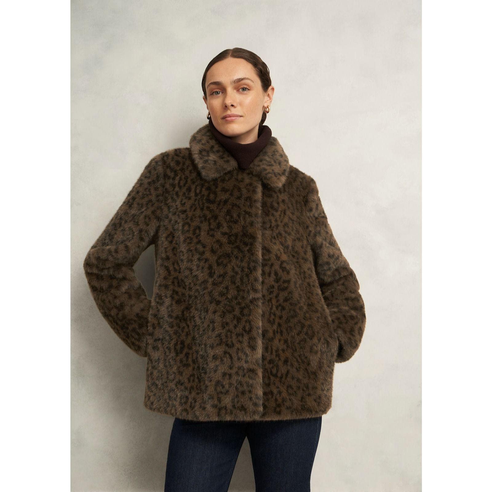 Hobbs London Dania Leopard Coat