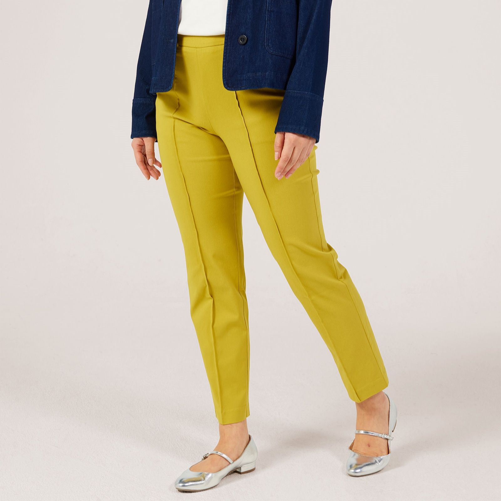 MarlaWynne Collection Pin Tuck Flatterfit Ankle Trousers