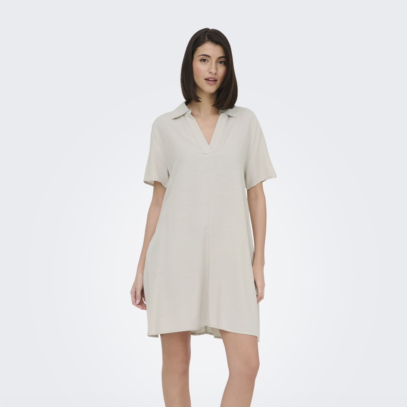 JDY Caya Linen Blend Collared Dress