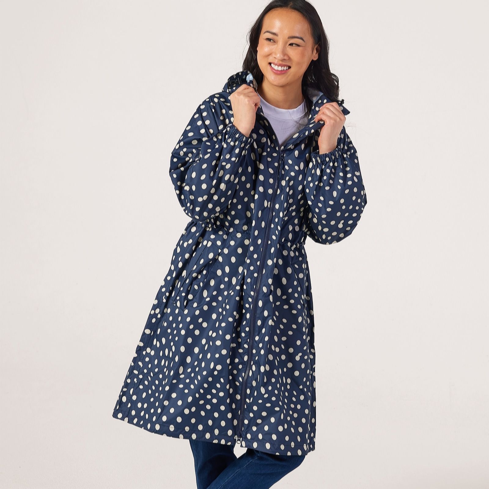 Masai Copenhagen Trina Navy Spot Raincoat
