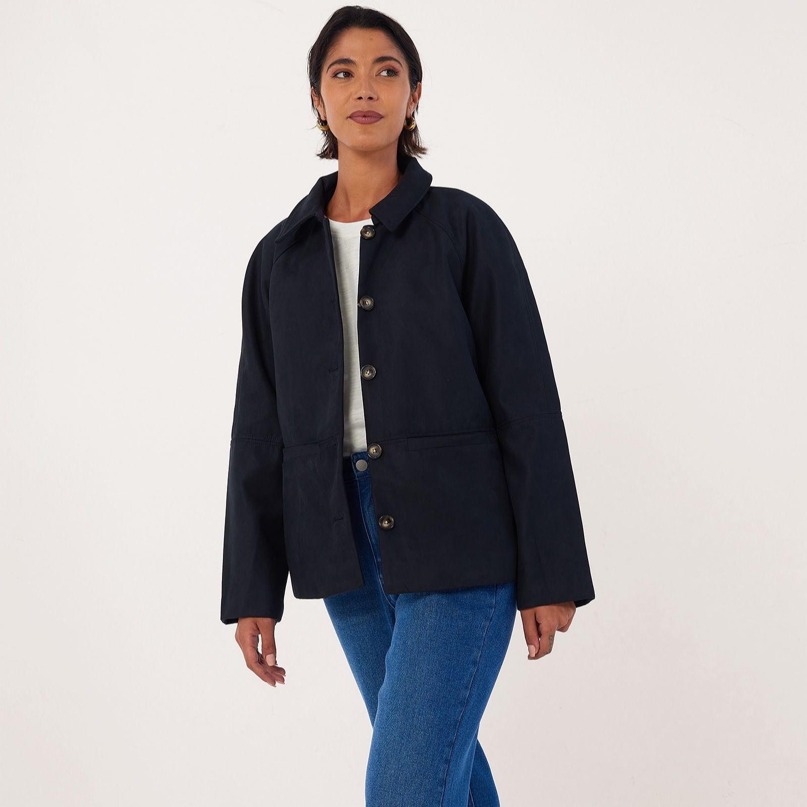 Ben De Lisi Button Front Faux Suedette Jacket