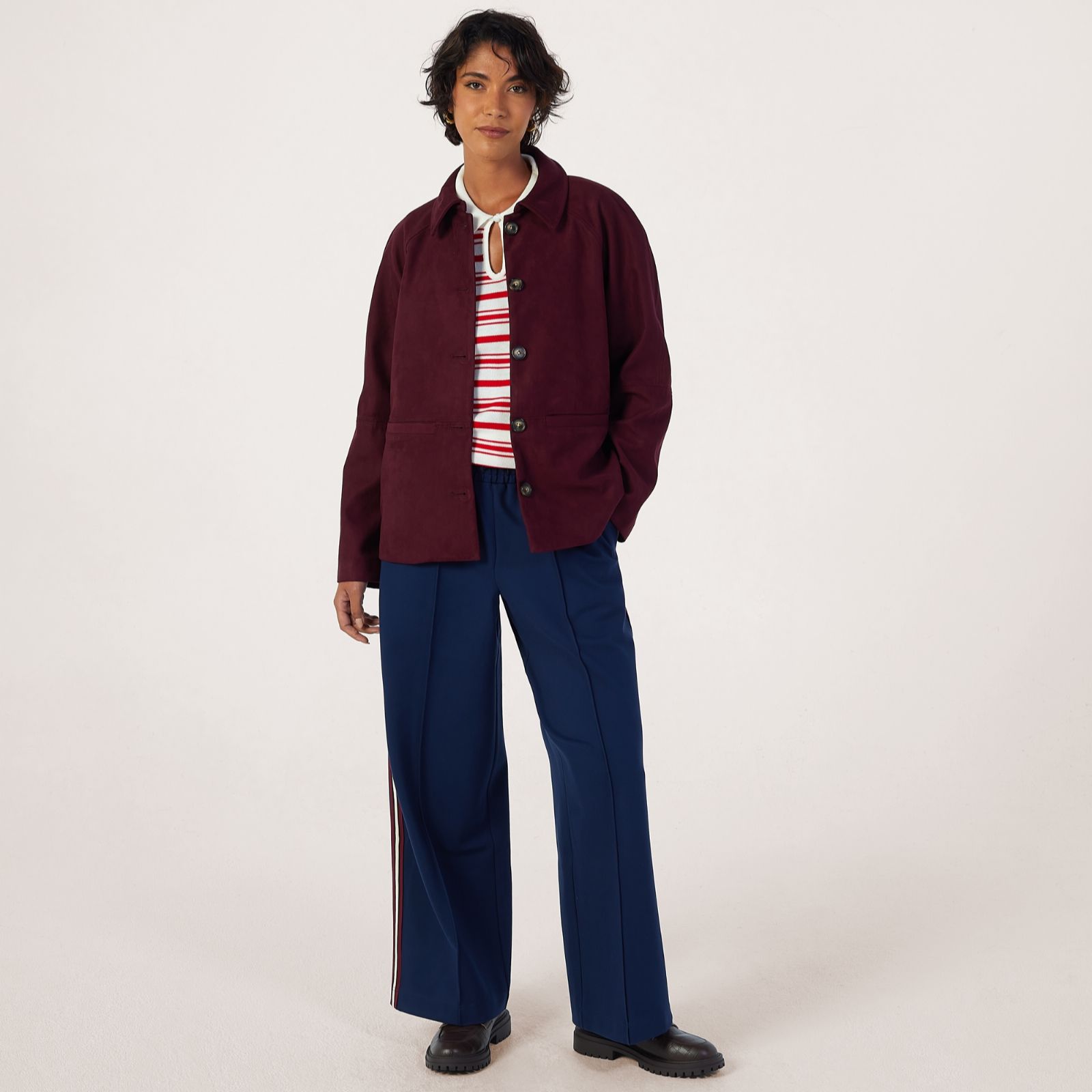 Ben De Lisi Button Front Faux Suedette Jacket
