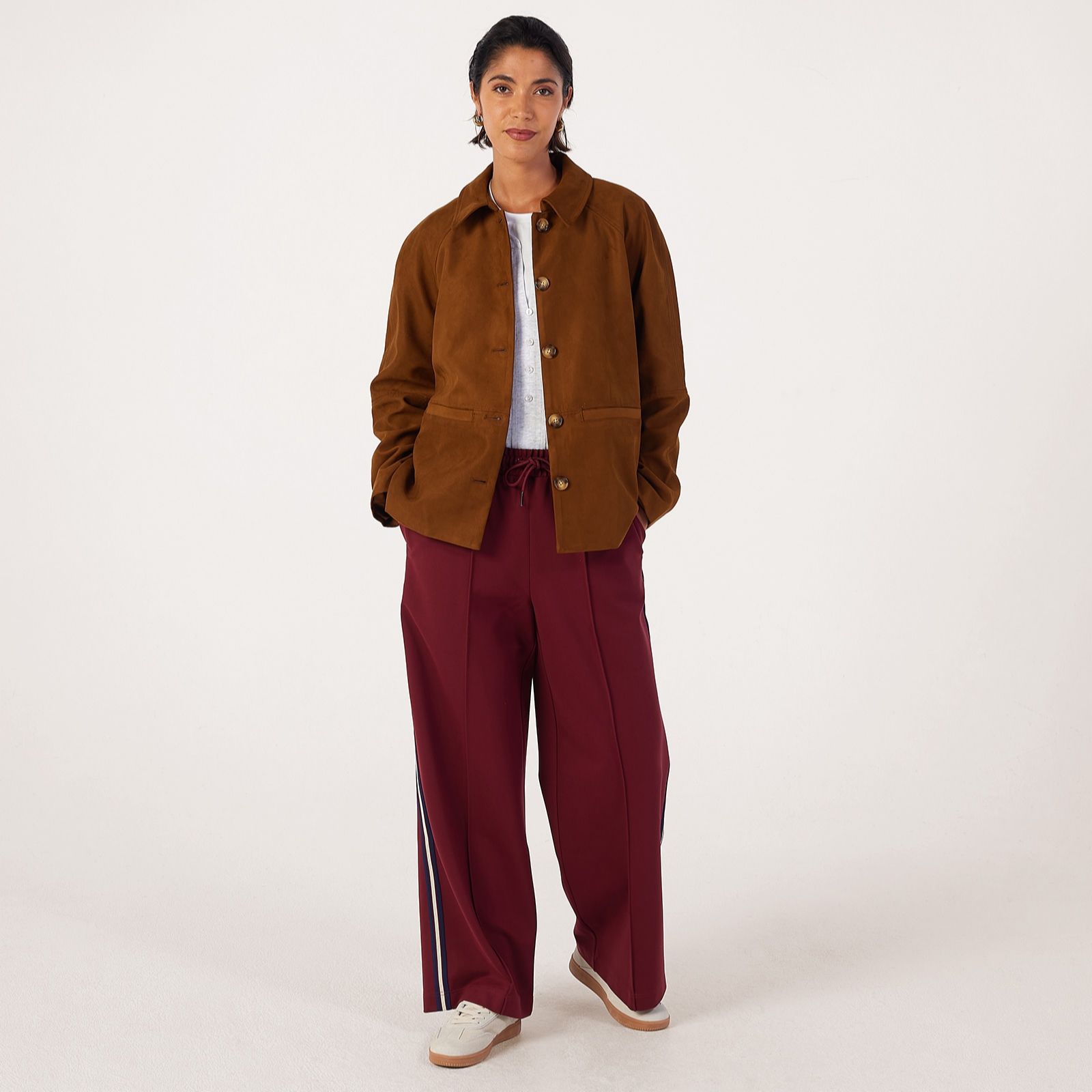 Ben De Lisi Button Front Faux Suedette Jacket