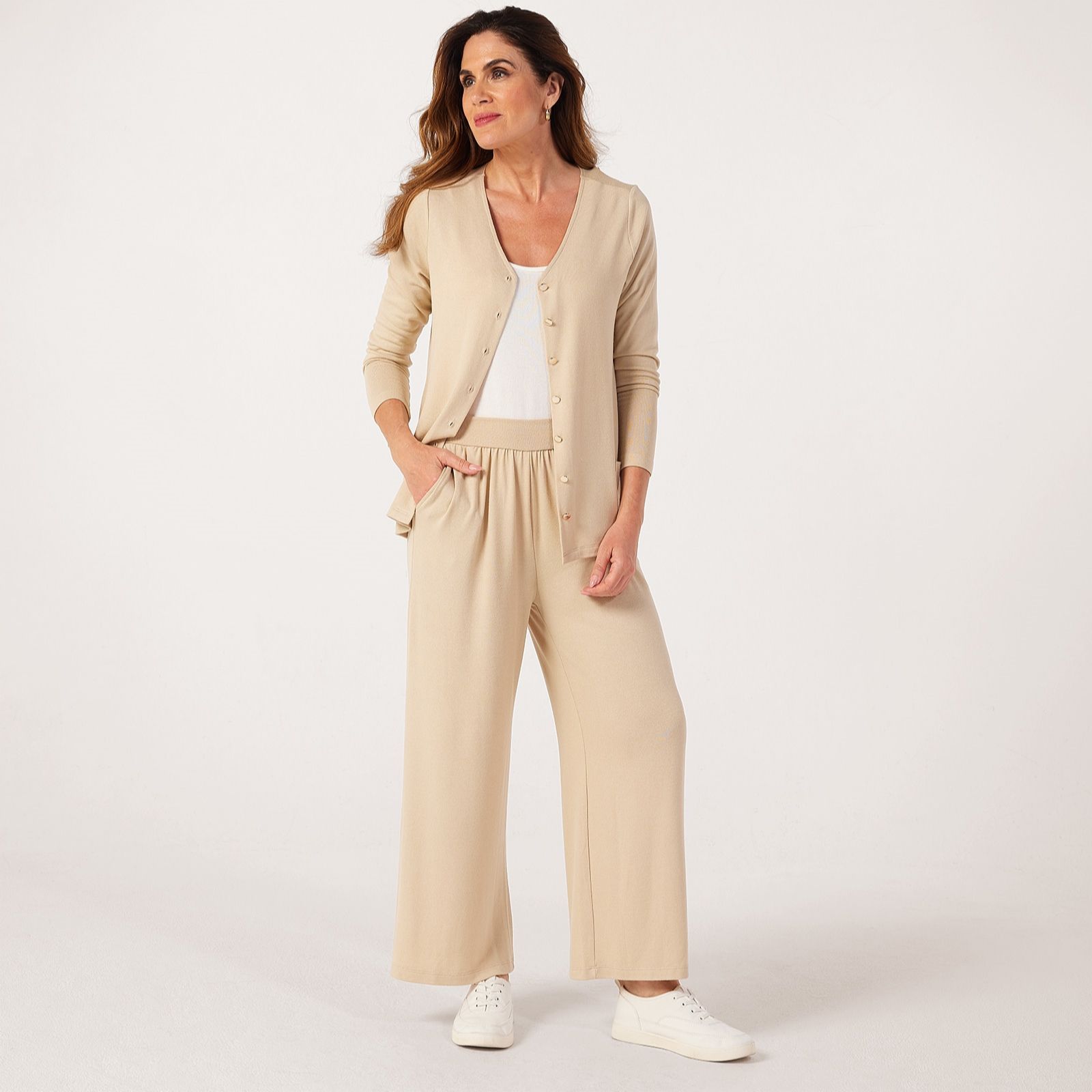 Kim & Co Fine Sweater Knit Ankle Length Riviera Standard Trousers