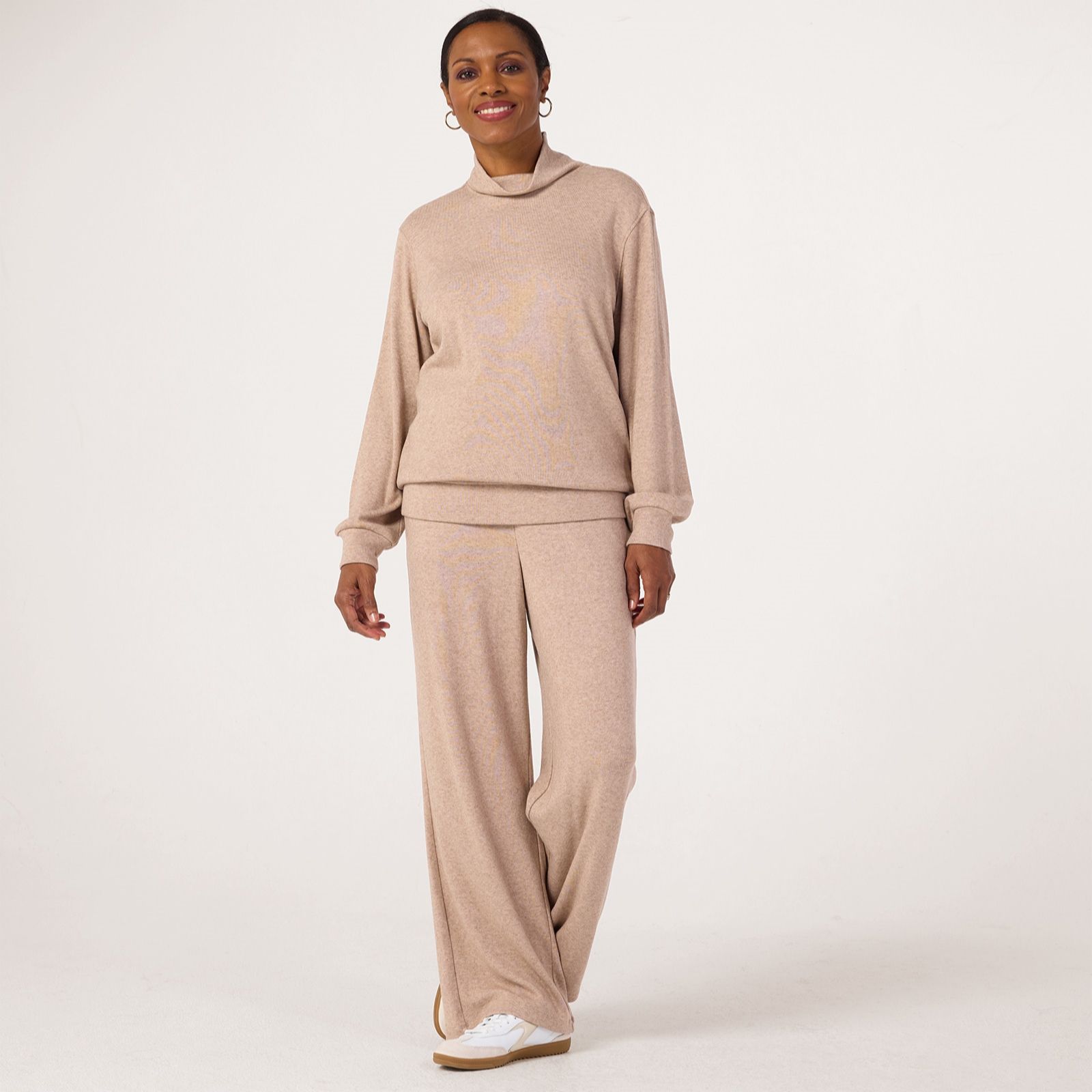 Denim & Co. Wide Leg Lounge Trousers Standard