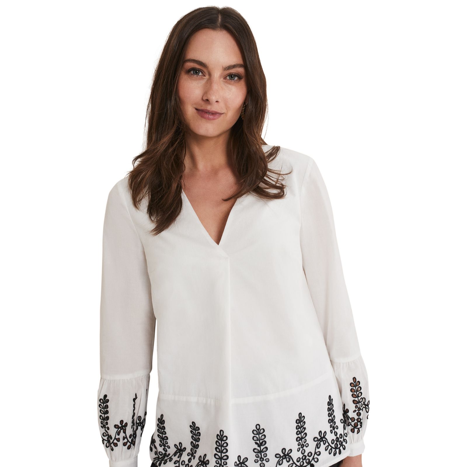 Phase Eight Joselyn Embroidered Blouse - QVC UK