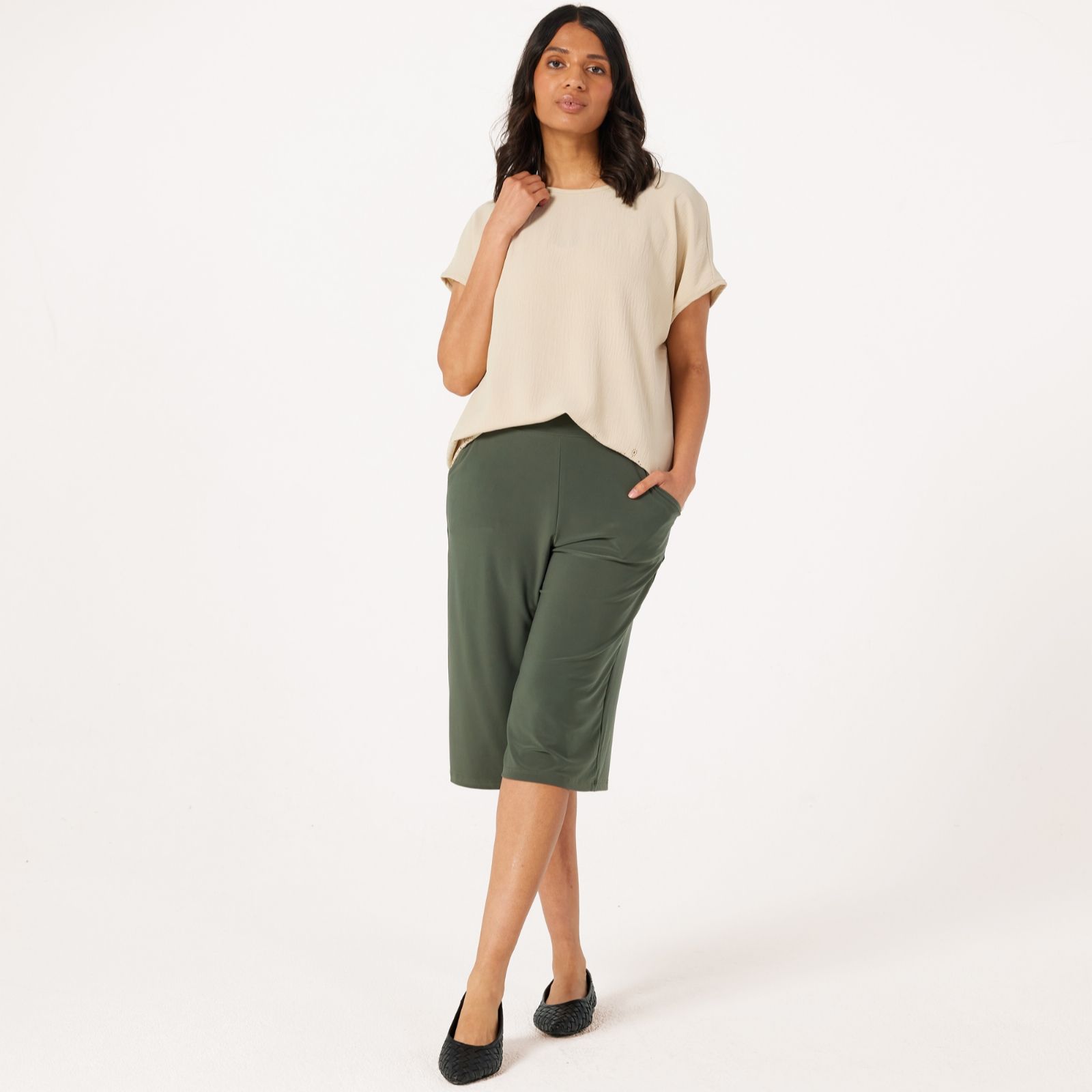 Kim & Co Brazil Jersey City Shorts with Pockets