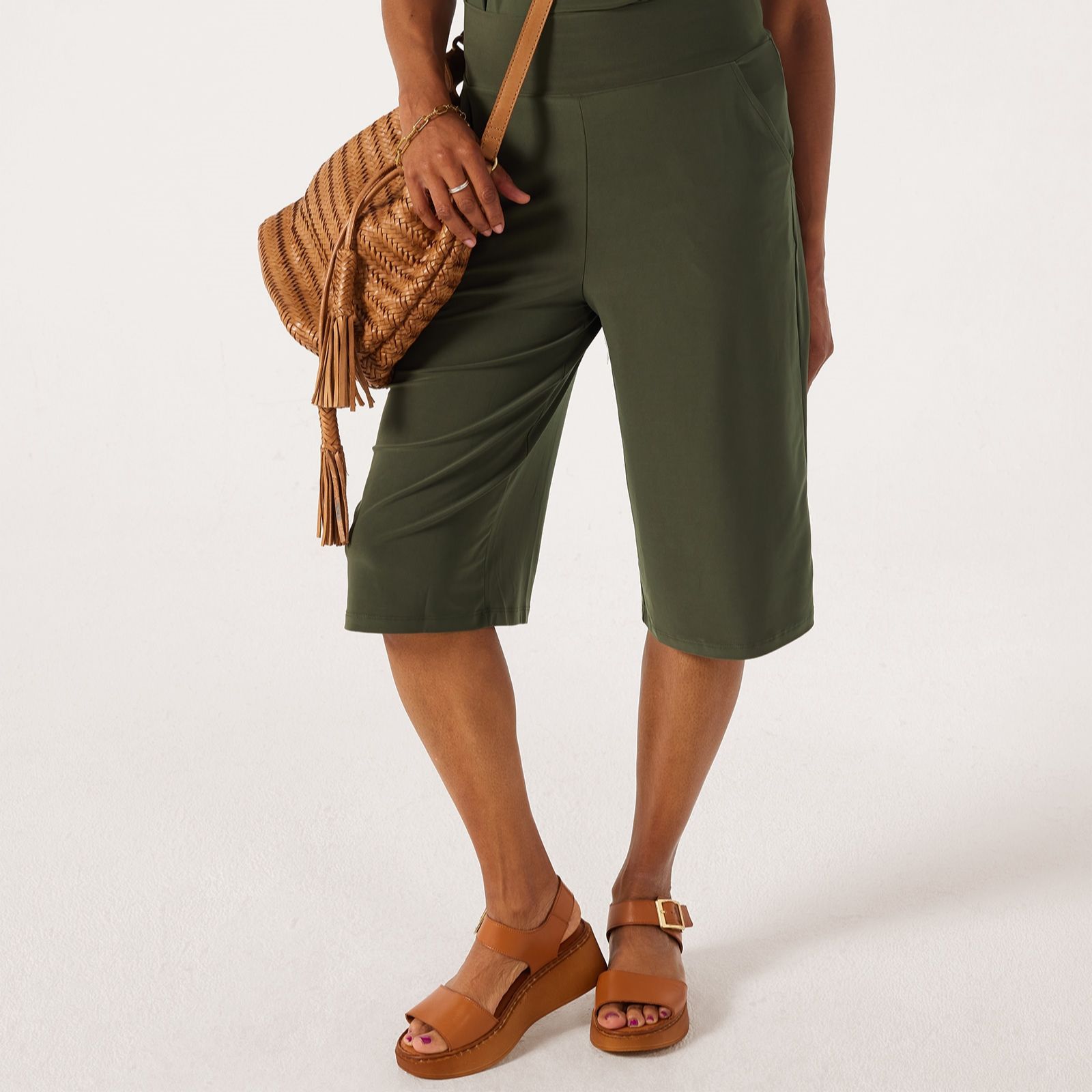 Kim & Co Brazil Jersey City Shorts with Pockets