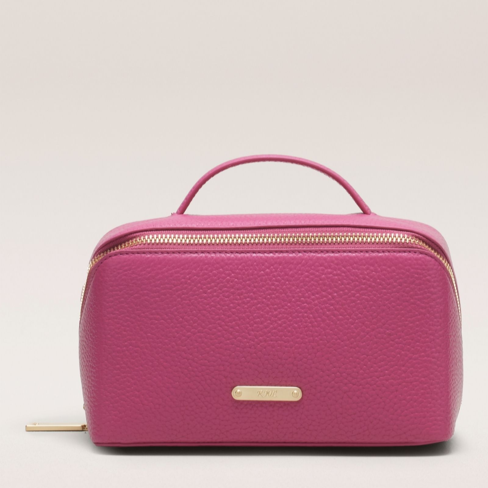 Outlet Ruth Langsford Lay Flat Leather Make Up Bag
