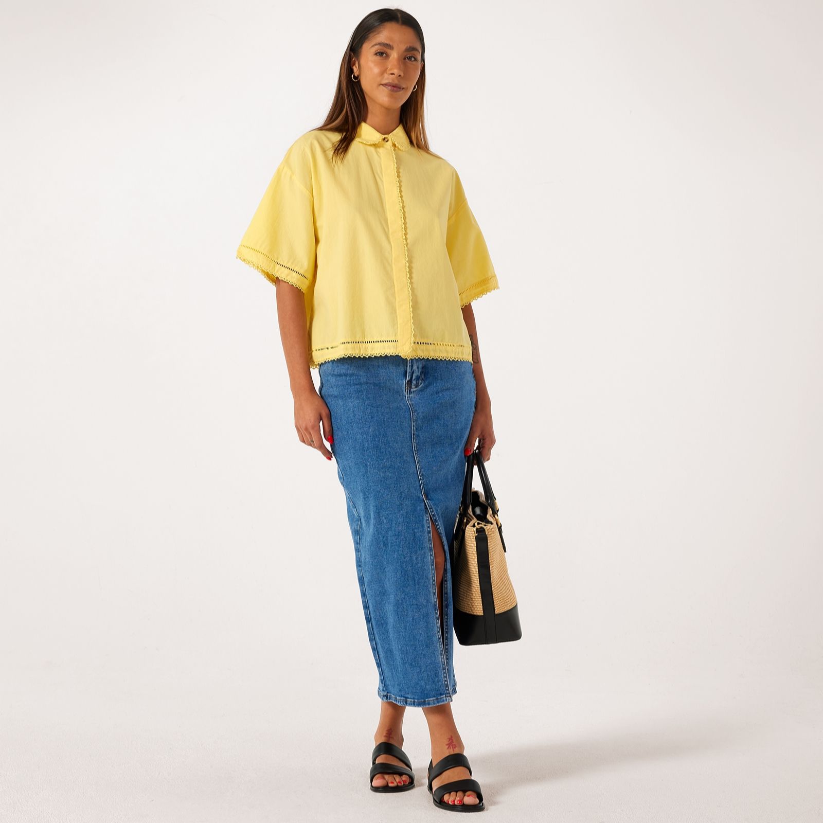 Selected Femme Novi Crotchet Detail Shirt