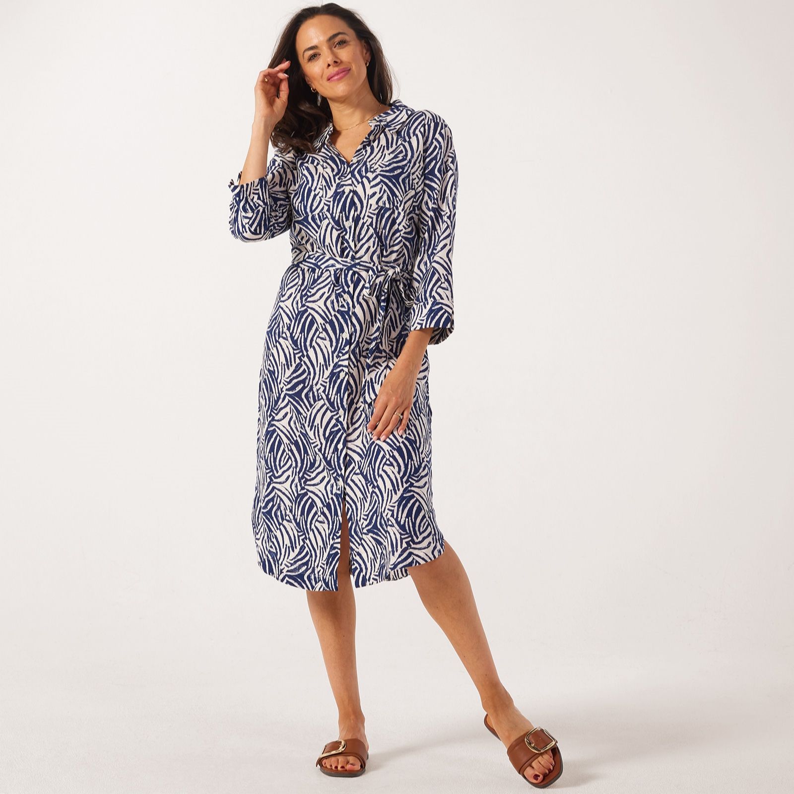 Ruth Langsford Utility Linen Shirt Dress Petite