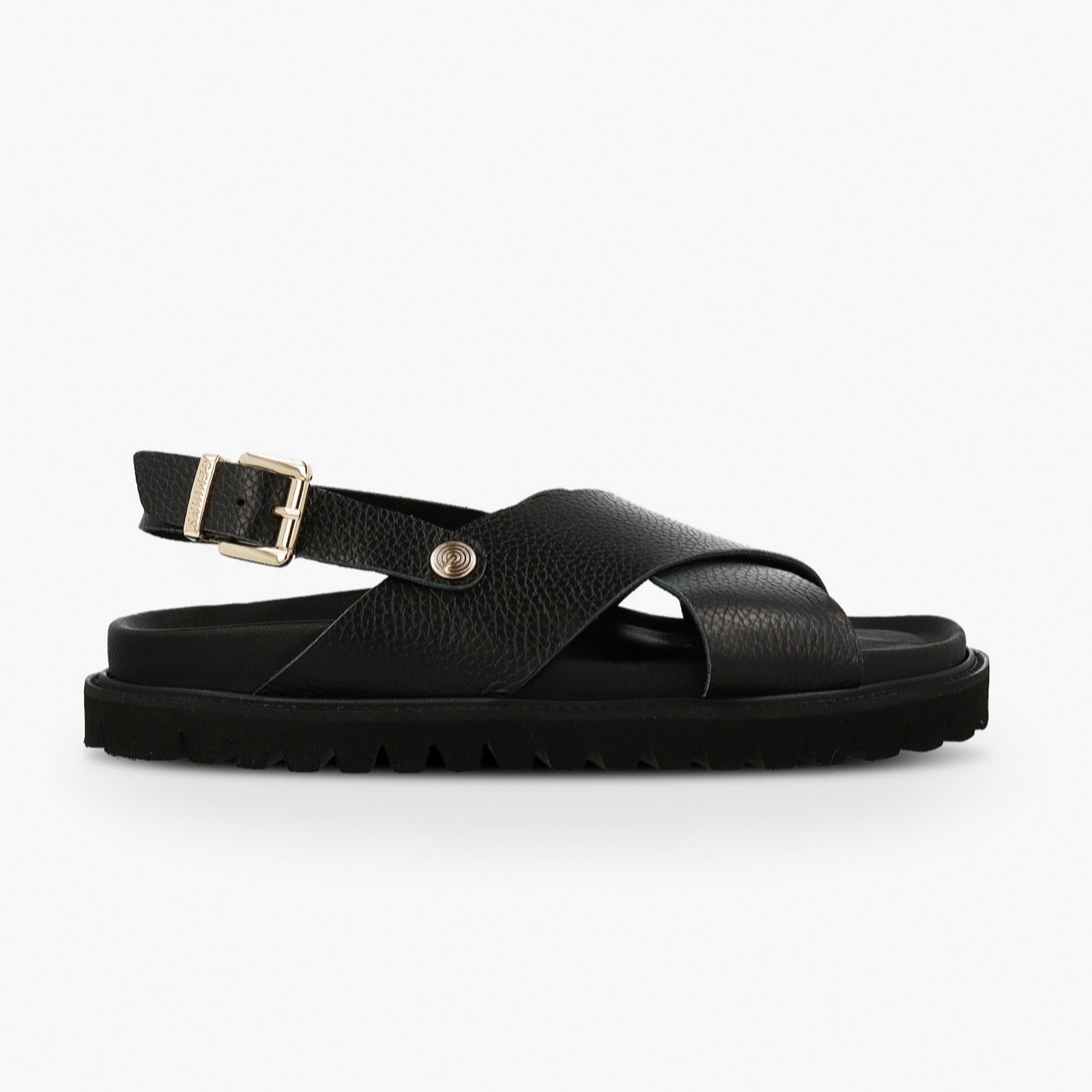 Genuins Melen Embosed Leather Sandal