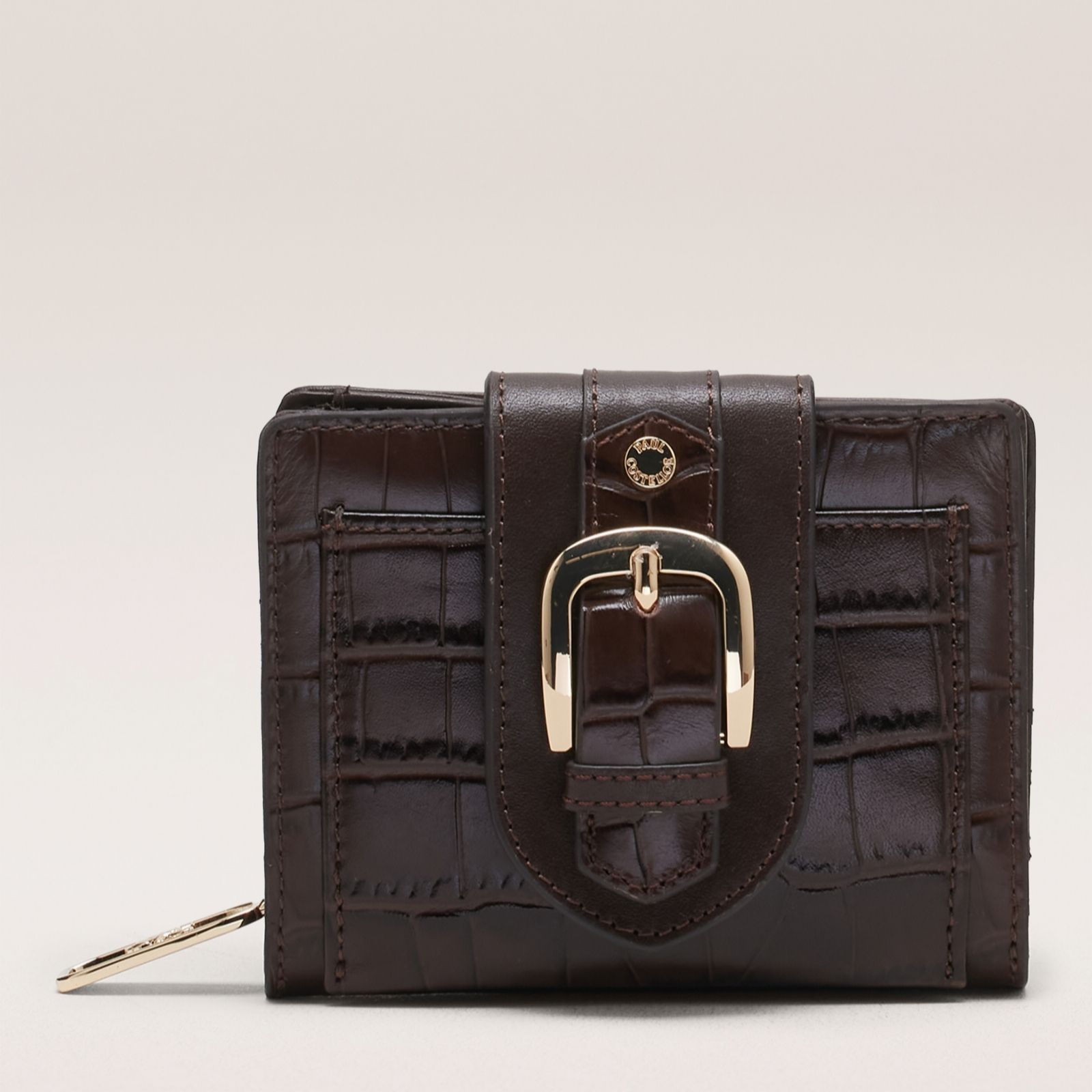 Outlet Paul Costelloe Croc Embossed Leather RFID Wallet