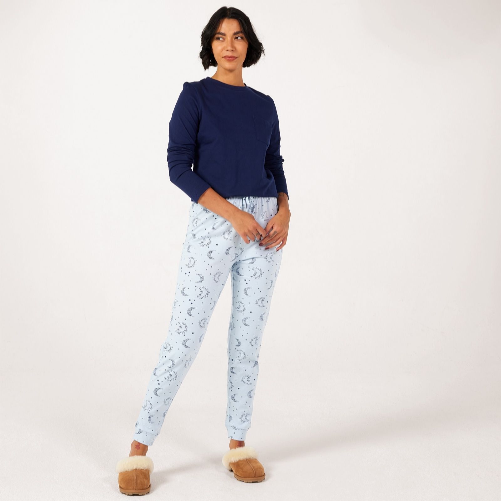 Cozee Home Cotton Jersey Straight Leg PJ