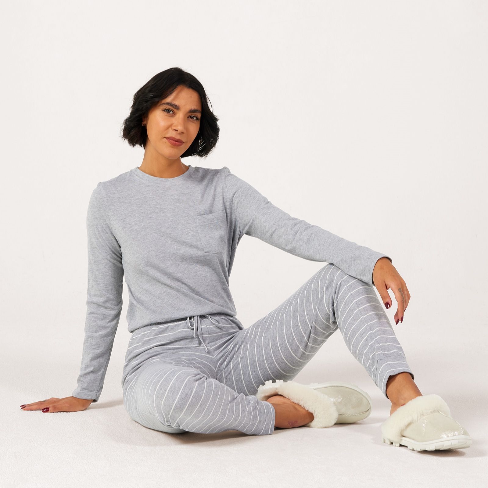 Cozee Home Cotton Jersey Straight Leg PJ