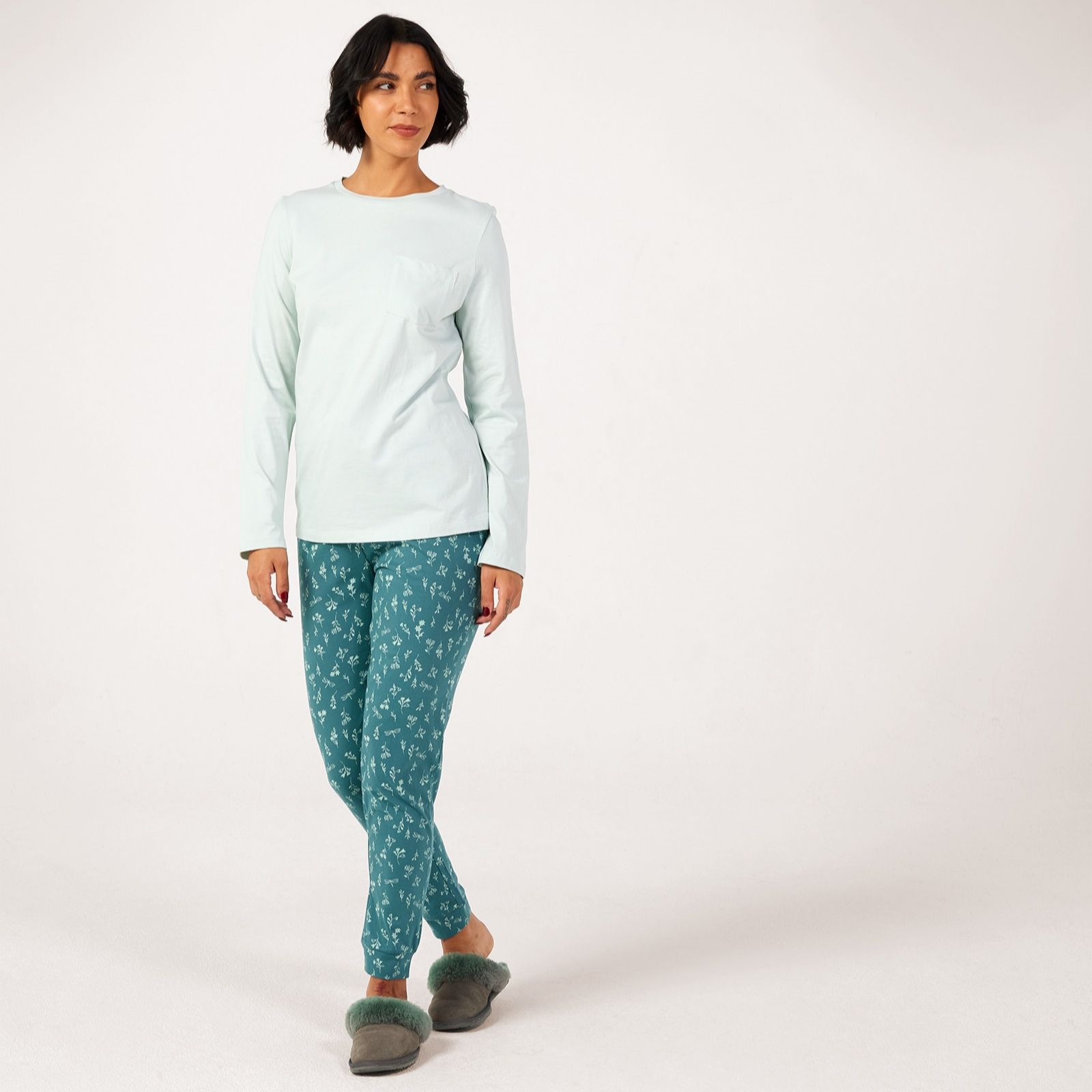 Cozee Home Cotton Jersey Straight Leg PJ