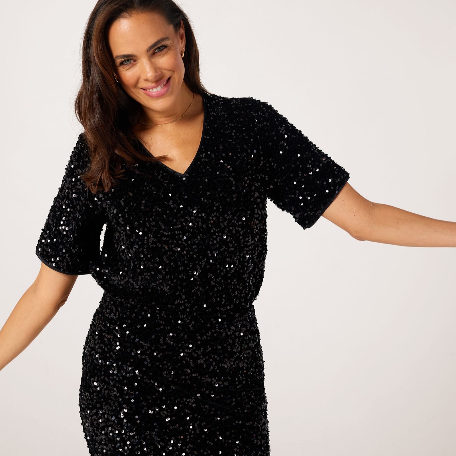 Ruth Langsford Velvet Sequin Top