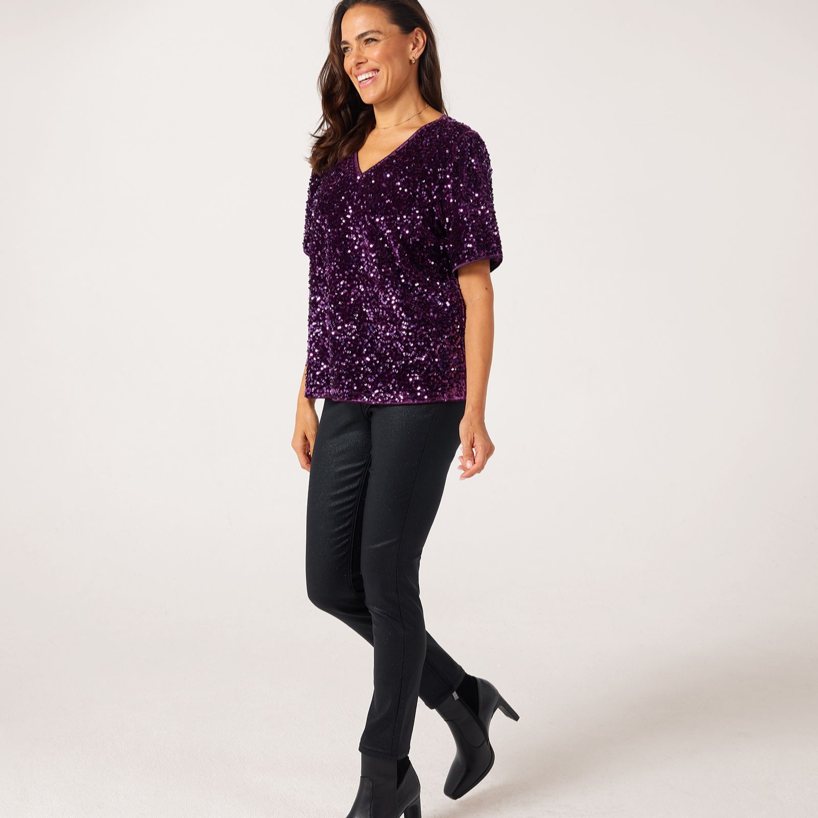 Ruth Langsford Velvet Sequin Top