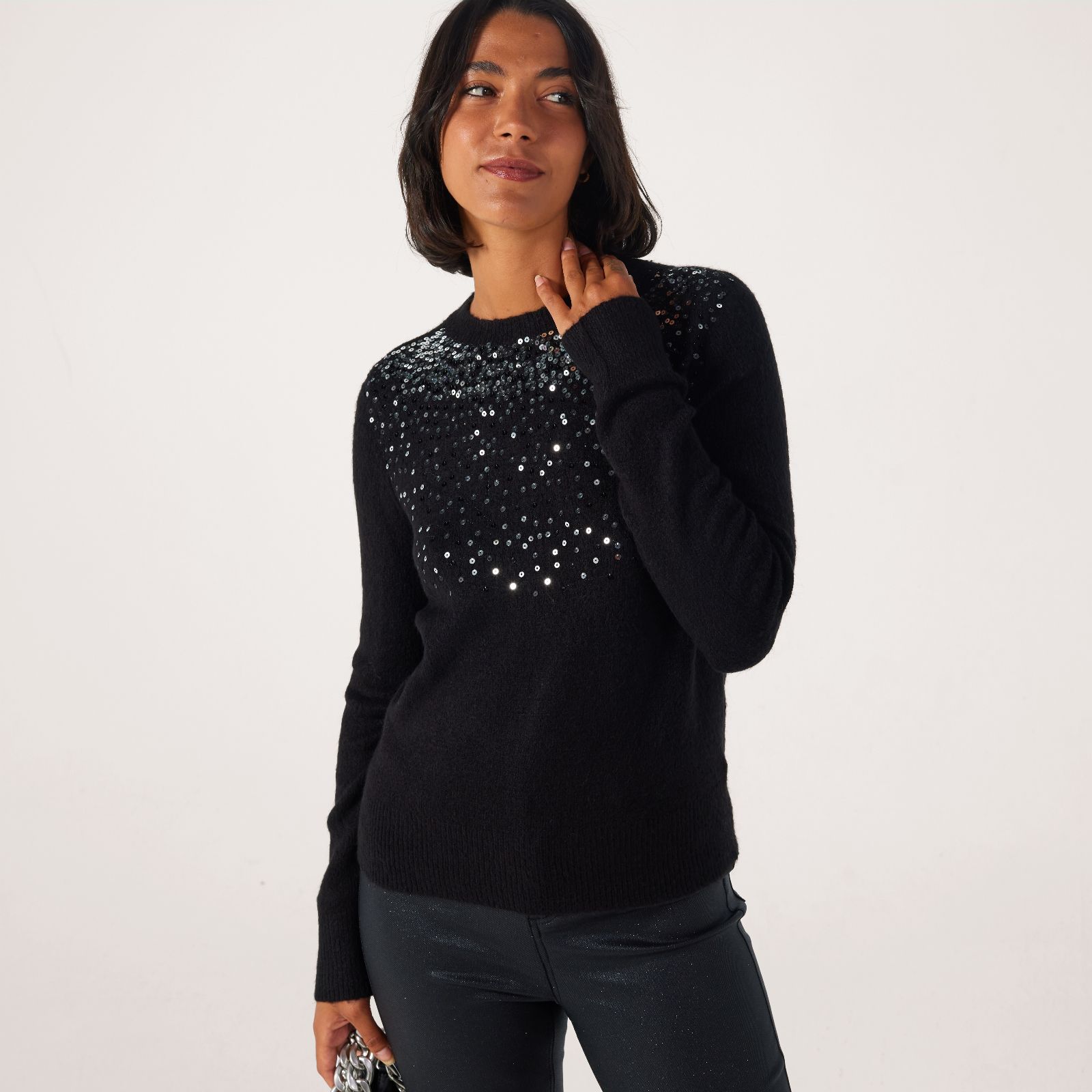 JDY Amina Scattered Sequin Knit Jumper