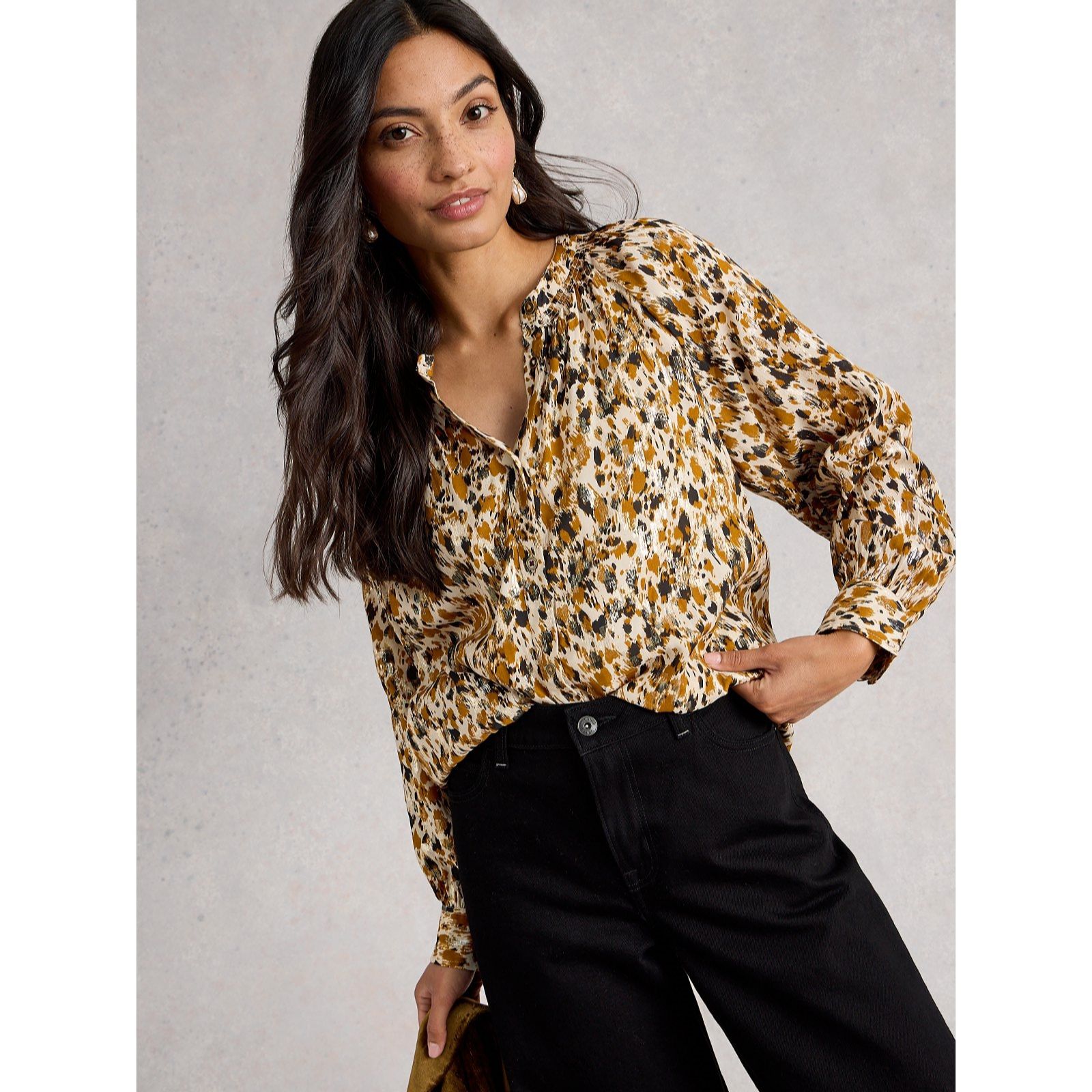 White Stuff Ari Metllic Top