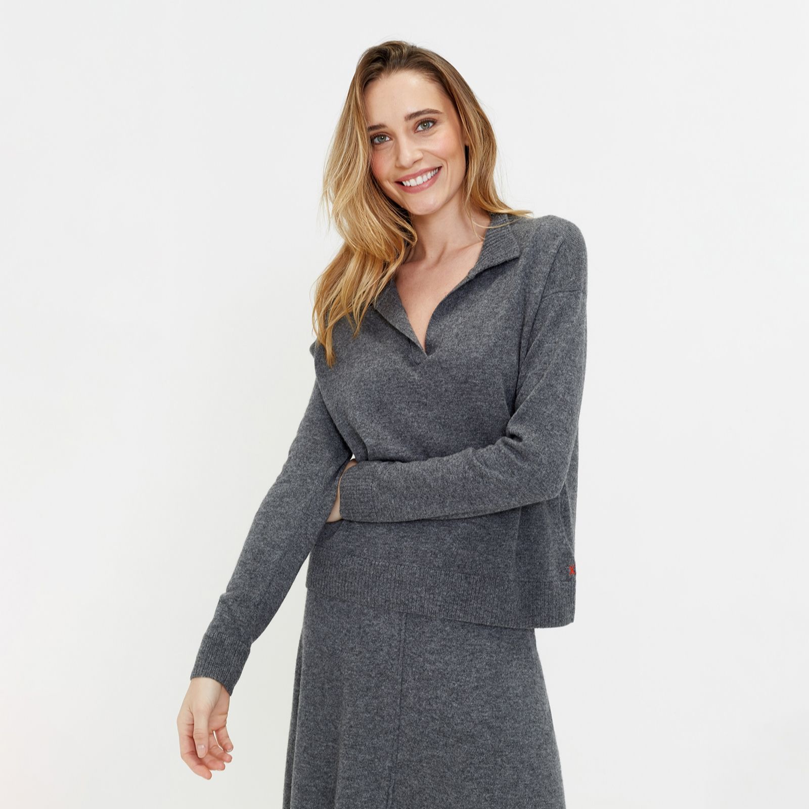 Chinti & Parker Wool Cashmere Blend Collared Jumper