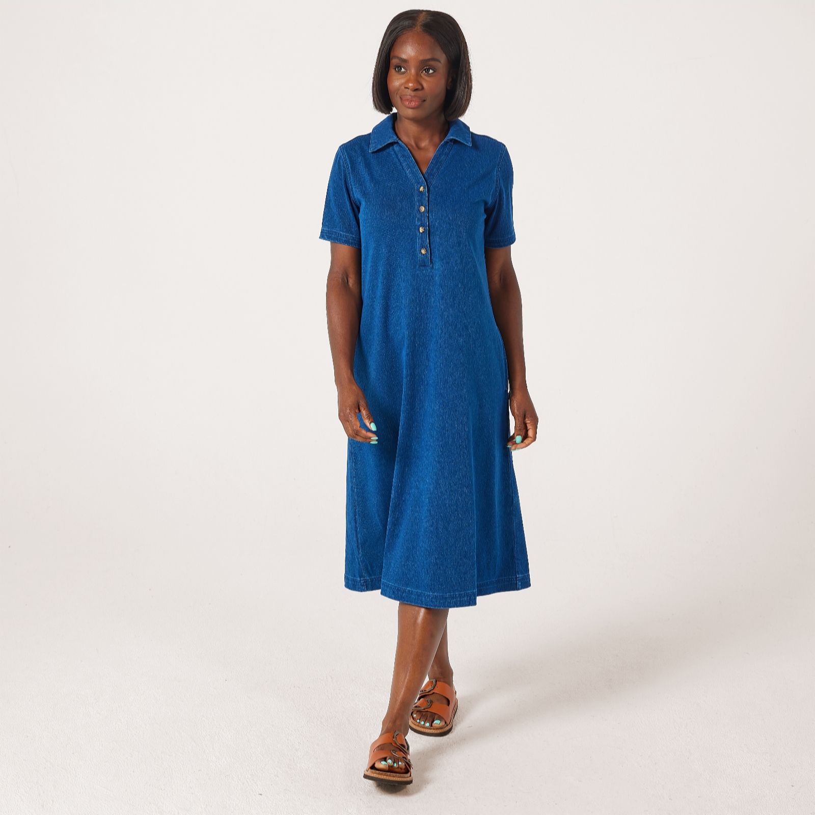 Denim & Co. Comfy Knit Denim Dress