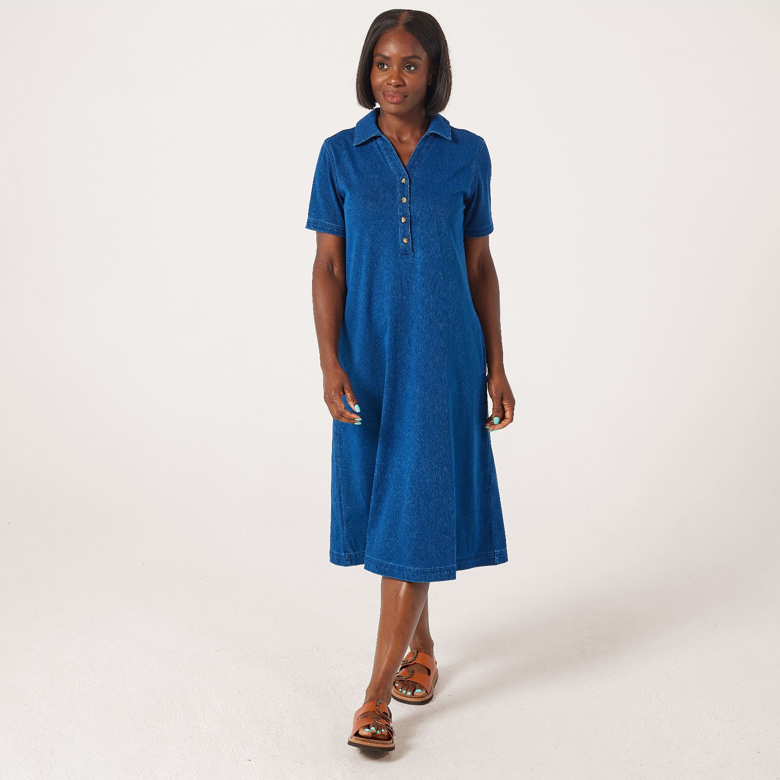 Denim & Co. Comfy Knit Denim Dress