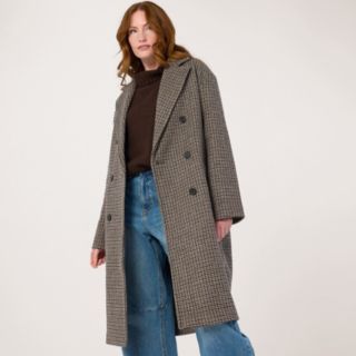 Masai Copenhagen Tullya Check Wool Blend Longline Coat