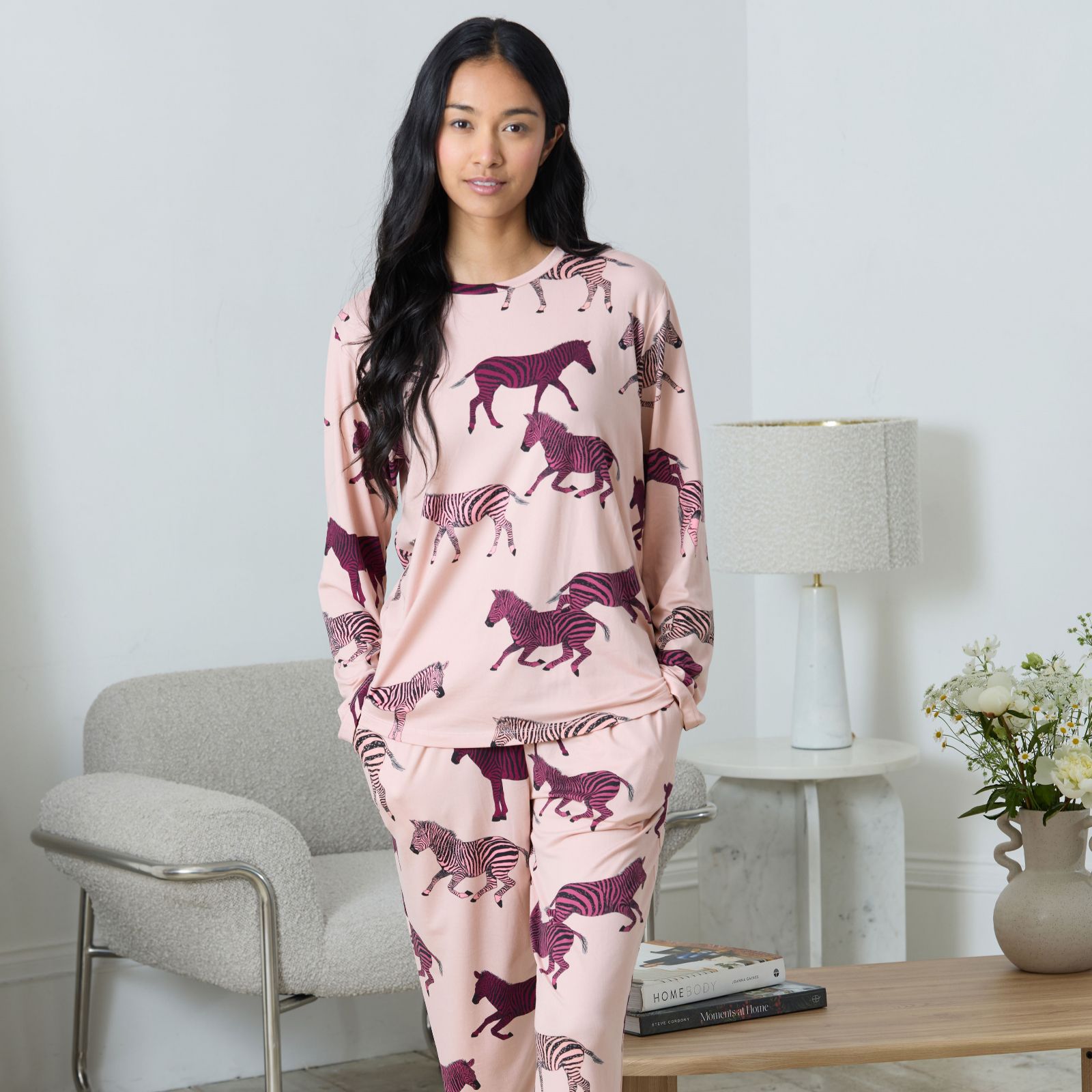 Chelsea Peers Long Sleeve Crew Neck PJ Set