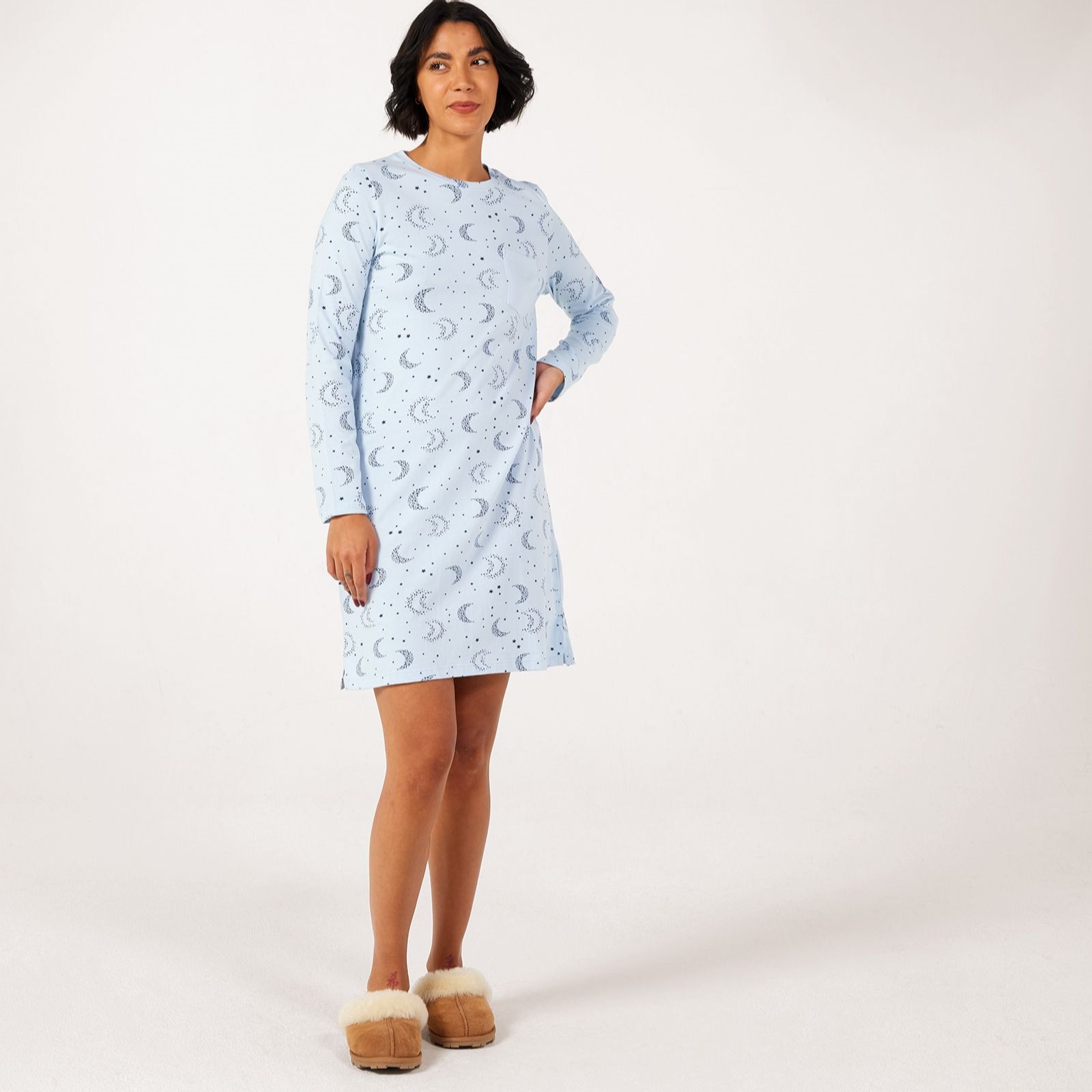 Cozee Home Cotton Jersey LS Nightdress