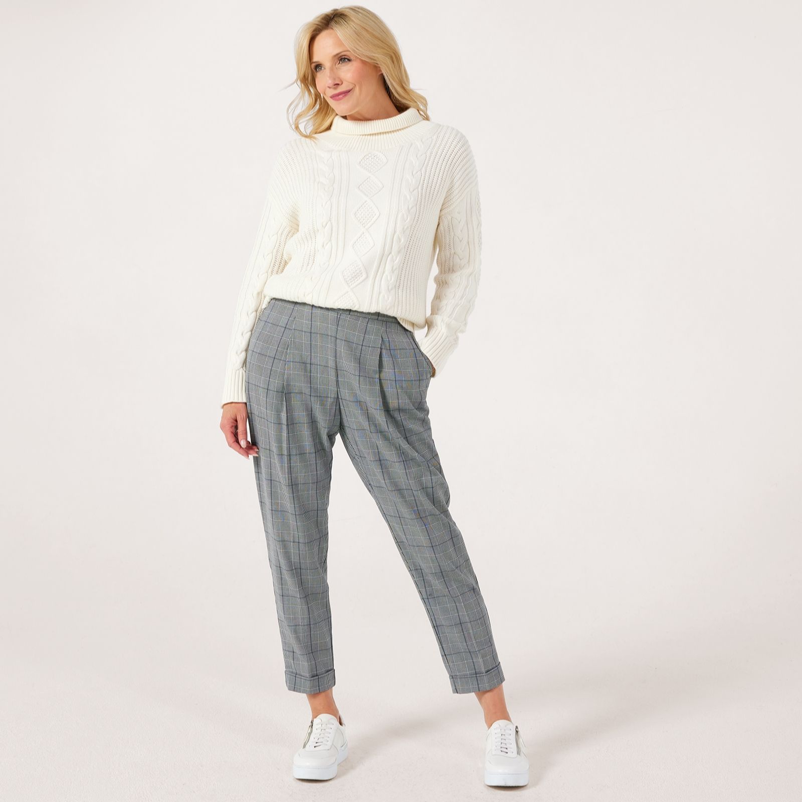 Ruth Langsford Puppy Tooth Tapered Trousers Standard