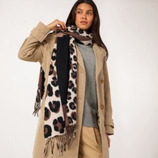 Izabel London Animal Print Scarf