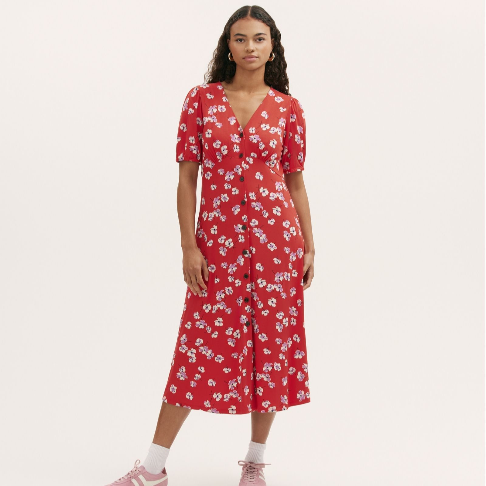 Finery London Milena Viscose Stretch Jersey Print Dress