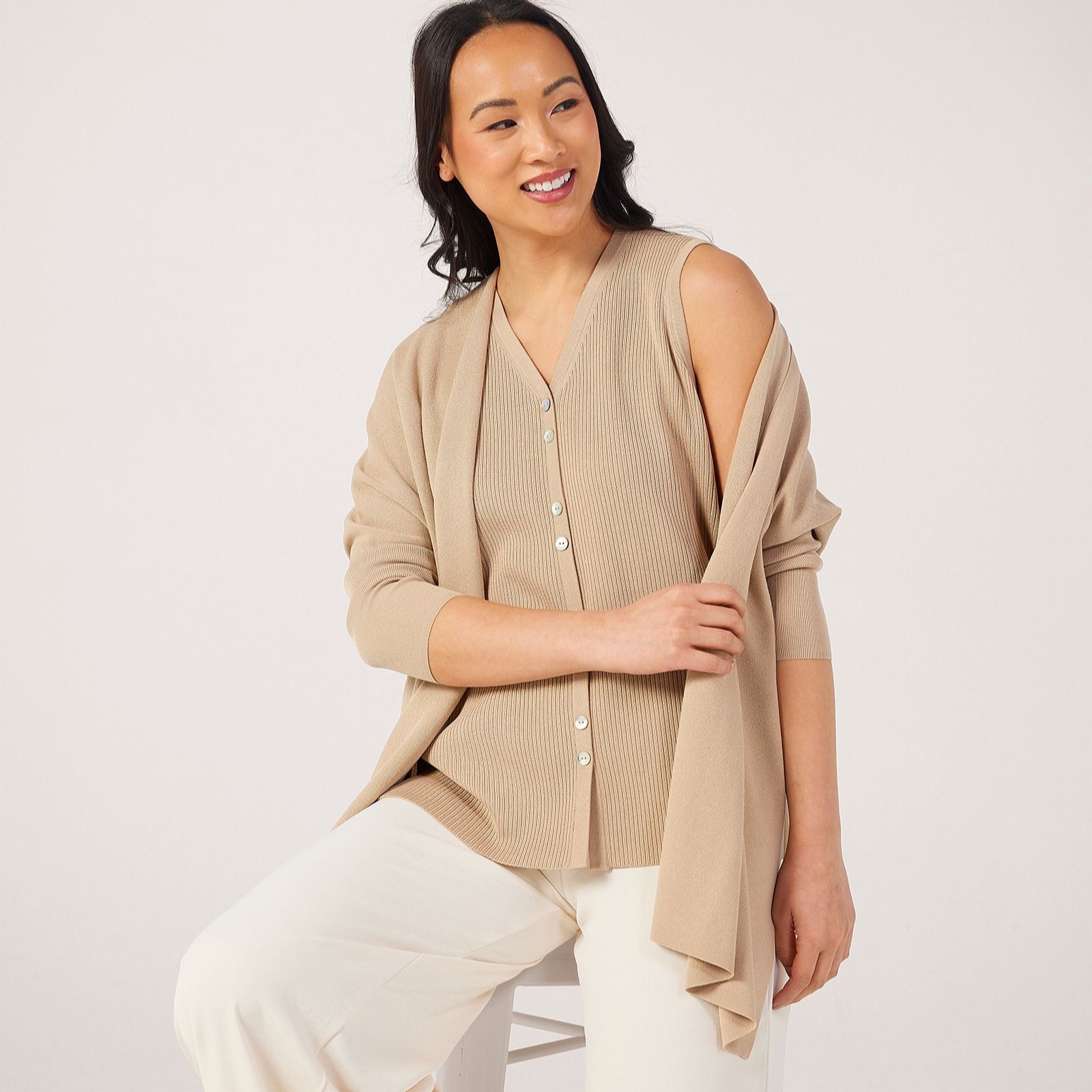 MarlaWynne Collection Sweater Knit Waistcoat