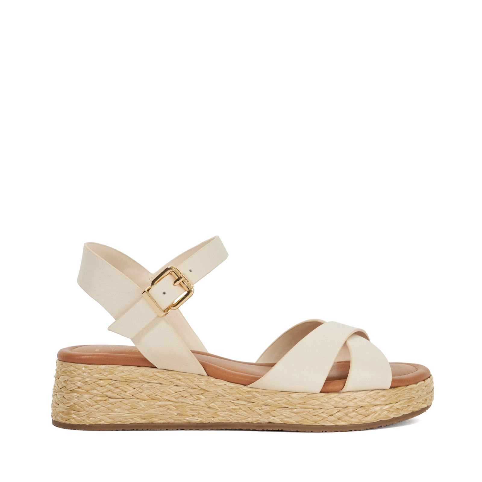 Dune London Wide Fit Littleton Leather Sandal