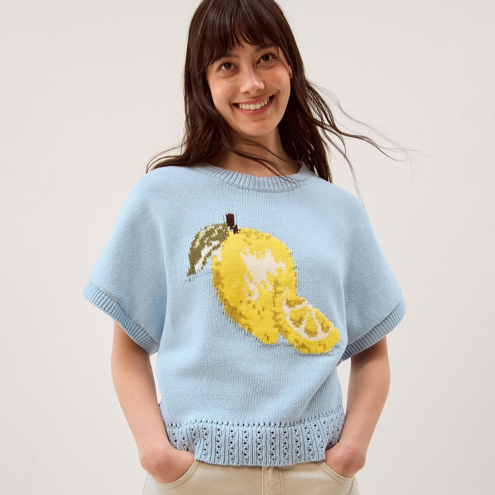 Monsoon Lizzie Lemon Jumper