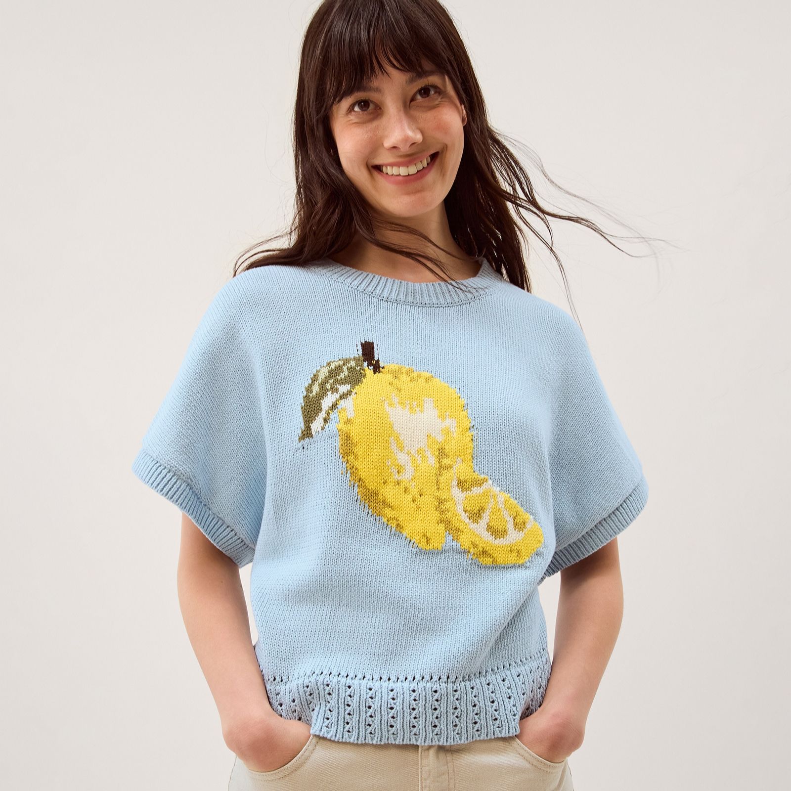 Monsoon Lizzie Lemon Jumper