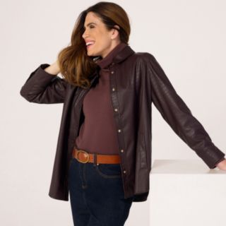 Ruth Langsford Croc Faux Leather Shacket