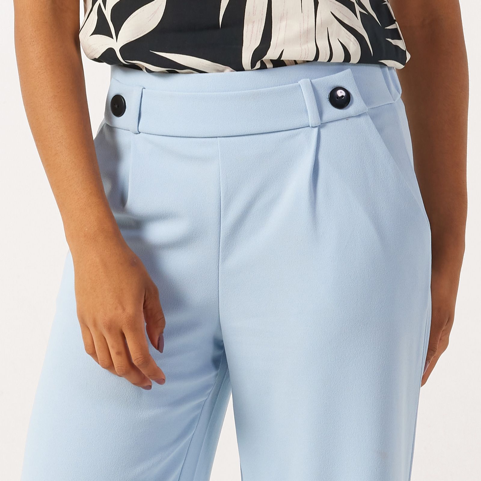 JDY Geggo Button Detail Wide Leg Trouser