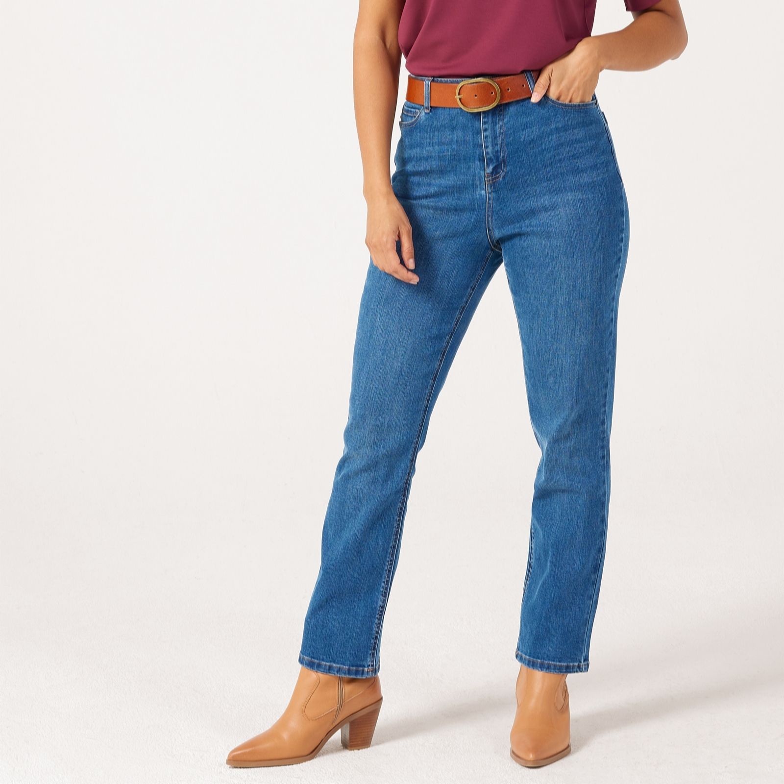 Ruth Langsford Classic Wash Straight Leg Jeans Petite